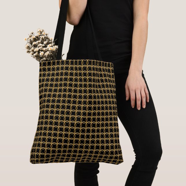 Tote Bag (ao) - Golden Chain Links (Close Up)