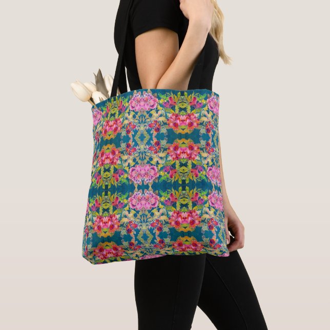 Tote Bag (ao) - Kaleidoscope of Flowers (Close Up)