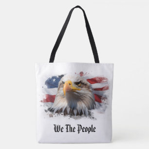 Tote Bag *~* AP27 Aigle à drapeau patriotique américain