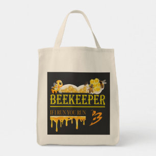 Tote Bag Apiculteur – Si je cours, vous courez – Abeille – 