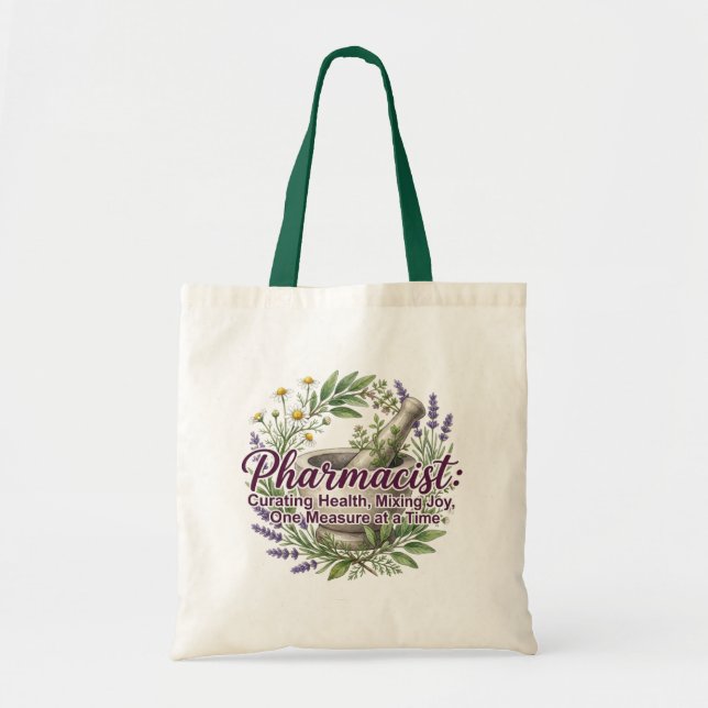 Tote Bag Apothicaire Botanique De Santé De Pharmacien (Devant)