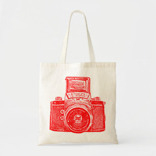 Tote Bag Appareil-photo Allemand de l'Est - rouge