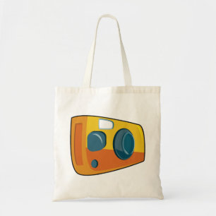 Tote Bag Appareil Photo Jaune Rétro à Objectif Fixe