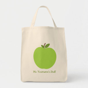 Tote Bag Apple vert a personnalisé le professeur