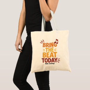 Tote Bag Apportez le Beat Today Musique rétro colorée