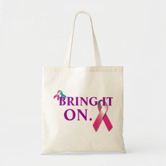Tote Bag Apportez-le sur fourre-tout - ruban rose