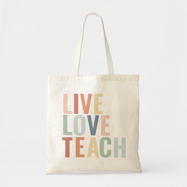 Tote Bag Appréciation de l'enseignant de l'arc-en-ciel (Devant)