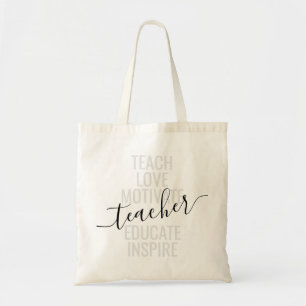 Tote Bag Appréciation de l'enseignant Enseigner l'amour Ins