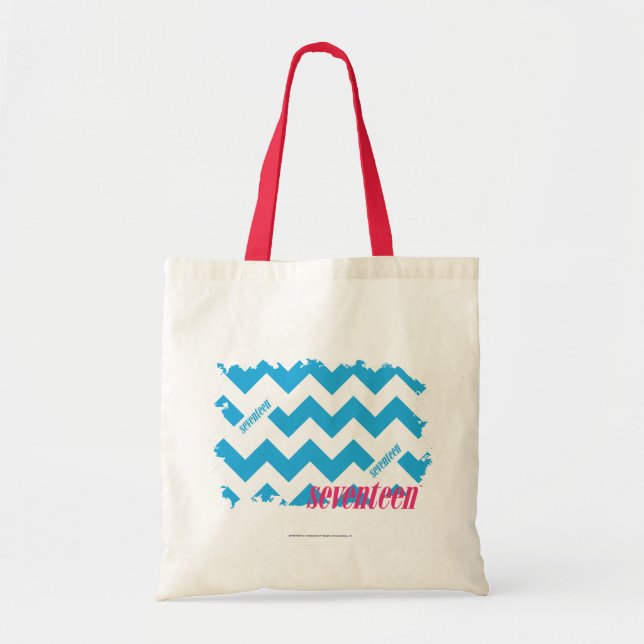 Tote Bag Aqua 3 de zigzag (Devant)