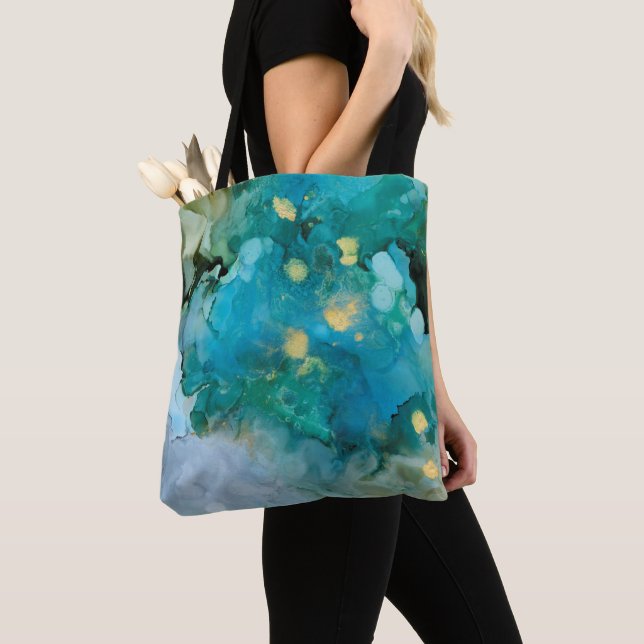 Tote Bag Aqua Brume I (De près)
