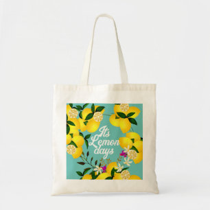 Tote Bag Aqua Lemon Days