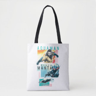 Tote Bag Aquaman | Aquaman moderniste et graphique noir de