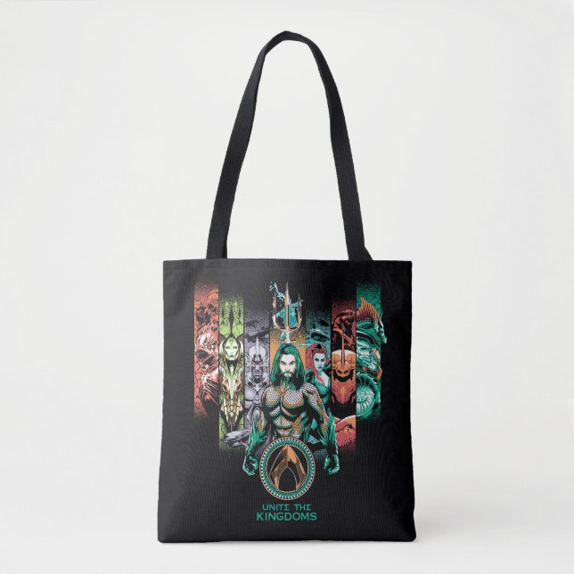 Tote Bag Aquaman | Graphique d'Atlanteans "Unite The Kingdo (Devant)