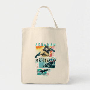 Tote Bag Aquaman   Modernist Aquaman & Black Manta Graphic