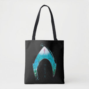 Tote Bag Aquaman   See Through Mera Symbol Ocean Graphic