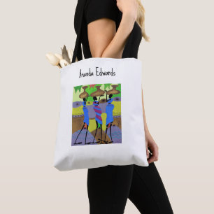 Tote Bag Aquarelle, Art africain, Retour de la rivière