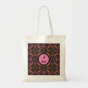 Tote Bag Aquarelle Azulejo Espagnol noir et rose