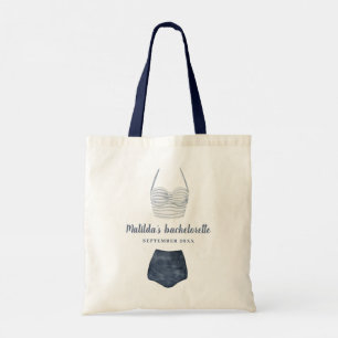 Tote Bag Aquarelle bikini mariage bachelorette faveur
