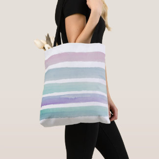 Tote Bag Aquarelle bleu violet Aqua Grille moderne