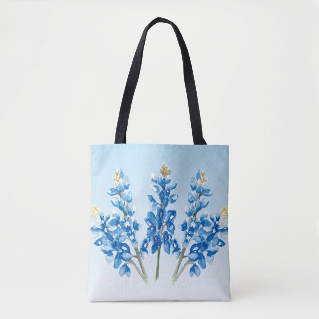 Tote Bag Aquarelle Bluebonnets (Devant)