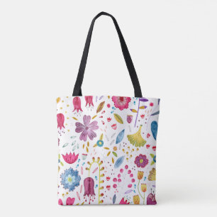 Tote Bag Aquarelle Botanique Fleur sauvage Hedgerow