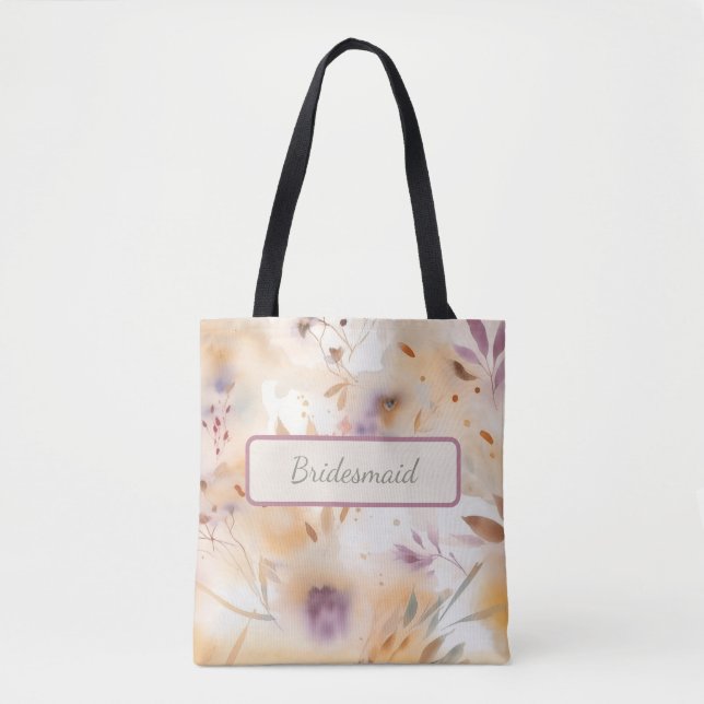 Tote Bag Aquarelle botanique florale  (Devant)