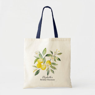 Tote Bag Aquarelle Citron Méditerranéen 