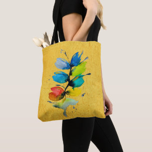 Tote Bag Aquarelle colorée lâche abstraite florale