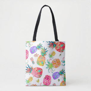 Tote Bag Aquarelle d'ananas de PixDezines Aloha