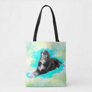 Tote Bag Aquarelle de chien de montagne bernois
