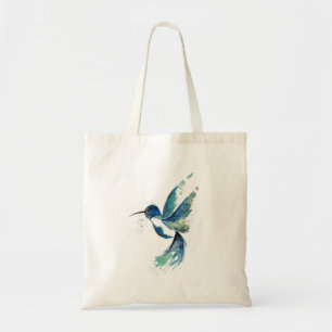 Tote Bag Aquarelle de colibri bleu