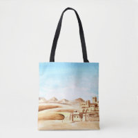 Aquarelle de Desert Dunes African City
