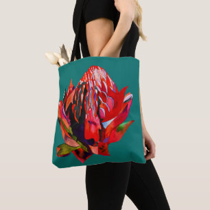 Tote Bag Aquarelle de fleurs indigènes de Waratah
