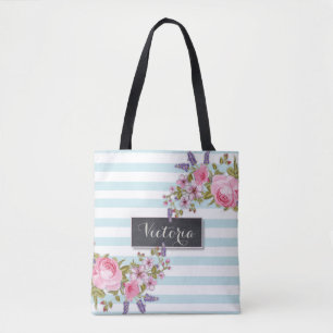 Tote Bag Aquarelle de Peony Floral Personnalisé Fourre-tou
