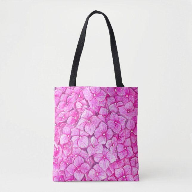 Tote Bag Aquarelle d'Hydrangea (Devant)