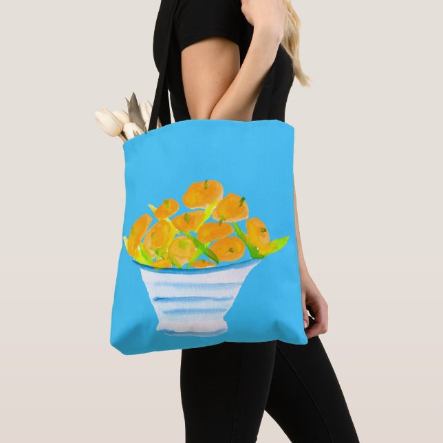 Tote Bag Aquarelle d'orange (De près)