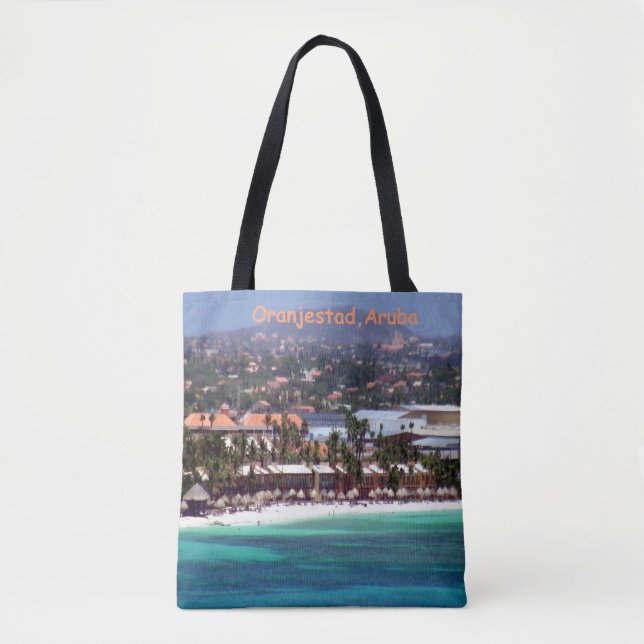 Tote Bag Aquarelle d'Oranjestad, Aruba (Devant)