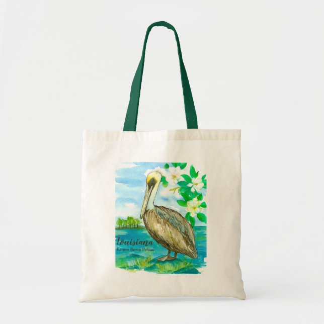 Tote Bag Aquarelle du lac Pelican Bird (Devant)
