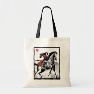 Tote Bag Aquarelle encadrée par le vent noir de Mulan Ridi