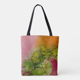 Tote Bag Aquarelle Et Encre Art Impressionniste Abstrait