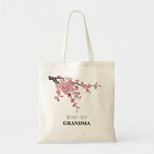 Tote Bag Aquarelle florale de la meilleure grand-mère du mo