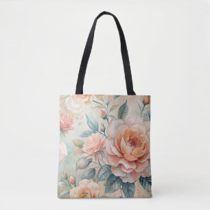 Tote Bag Aquarelle florale de teint délicate