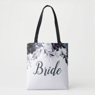 Tote Bag Aquarelle florale néocturne Élégante mariée