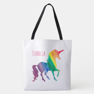 Tote Bag Aquarelle fraîche personnalisée de licorne