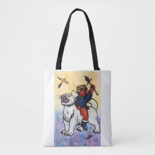 Tote Bag aquarelle garçon roi manèges puissance panthère bl