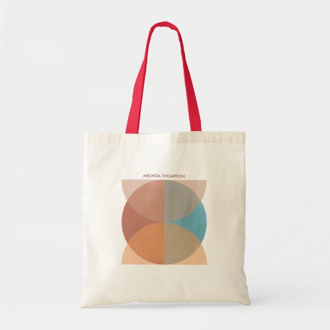 Tote Bag Aquarelle géométrique Abstraite moderne (Devant)