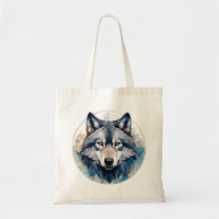 Aquarelle géométrique Wolf
