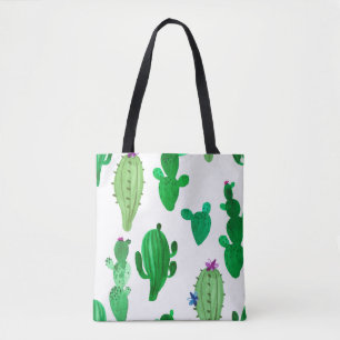 Tote Bag Aquarelle illustration de cactus du désert à enc