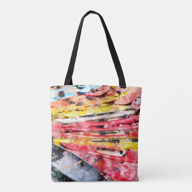 Tote Bag Aquarelle Kayak (Dos)