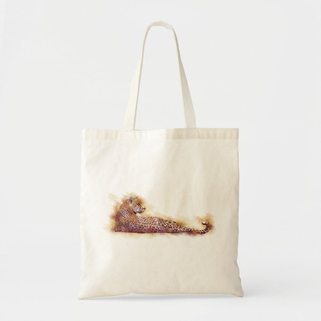 Tote Bag Aquarelle léopard (Devant)